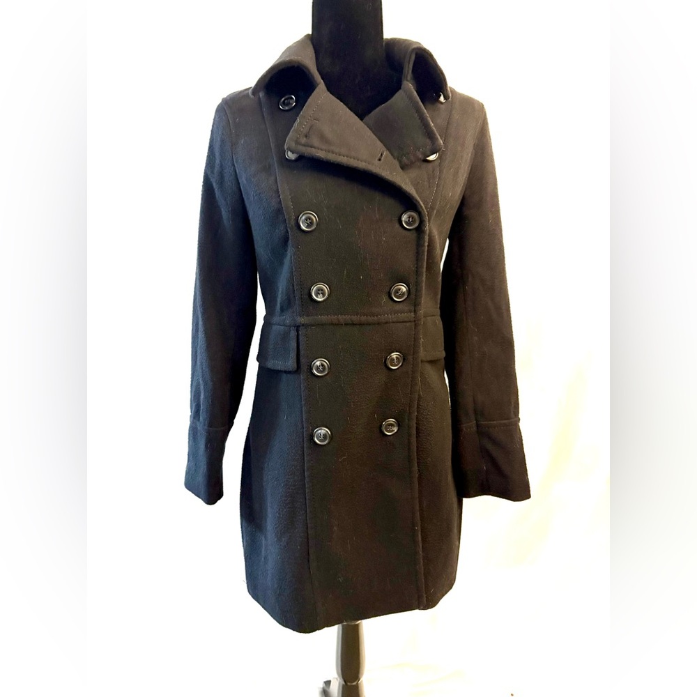 H&M Double Breasted Black Pea Coat